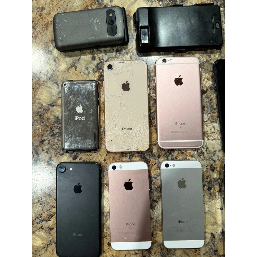 Apple iPhone Lot 13 Pro Max X 8 7 SE Ipod Nikon coolpix s80 Works Vintage tech